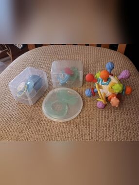 Multicolor Baby Sensory Rattle & Teether Set - Colorful Infant Toy Pack